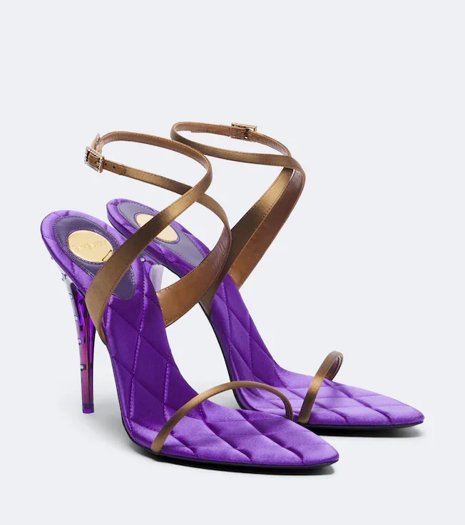 Ivresse embellished crêpe satin sandals