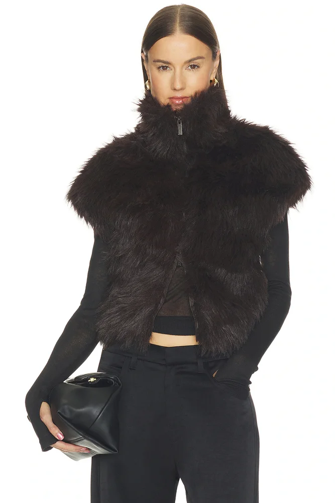 Silky Faux Fur Vest