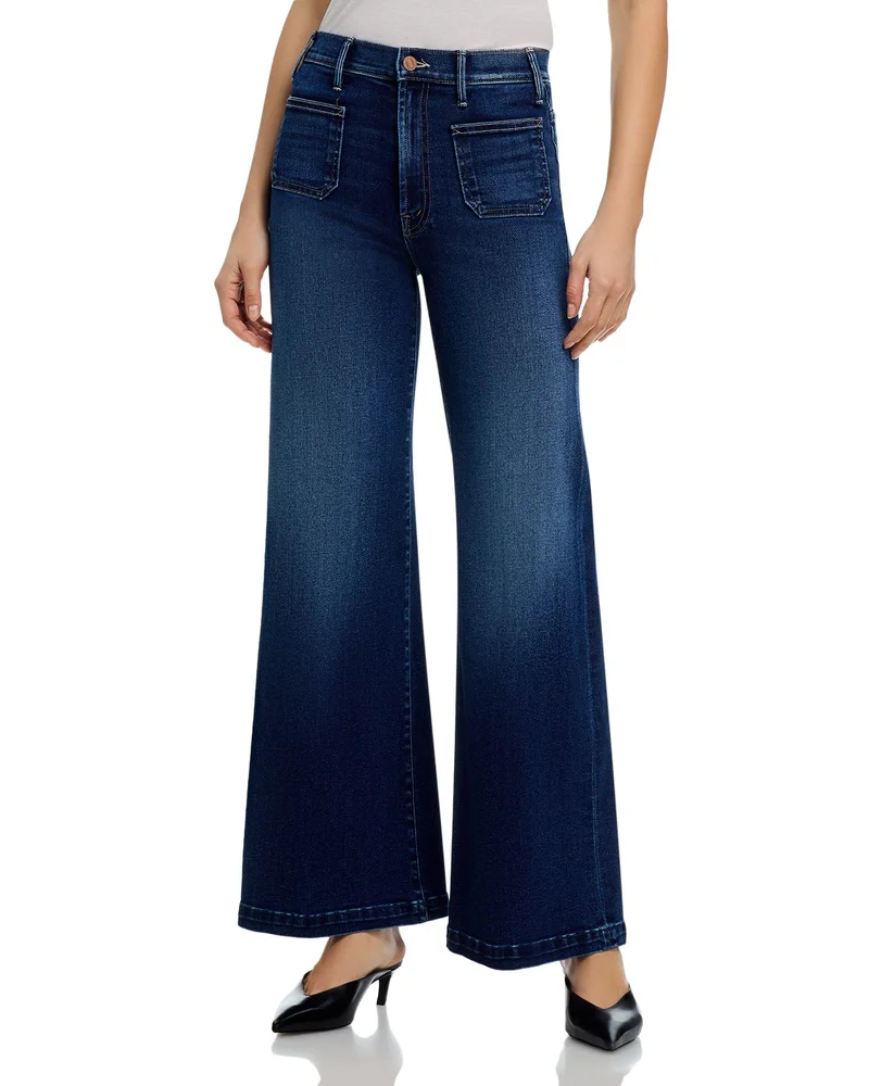 Hustler Roller Patch Pocket Sneak High Rise Jeans in Taking Chances