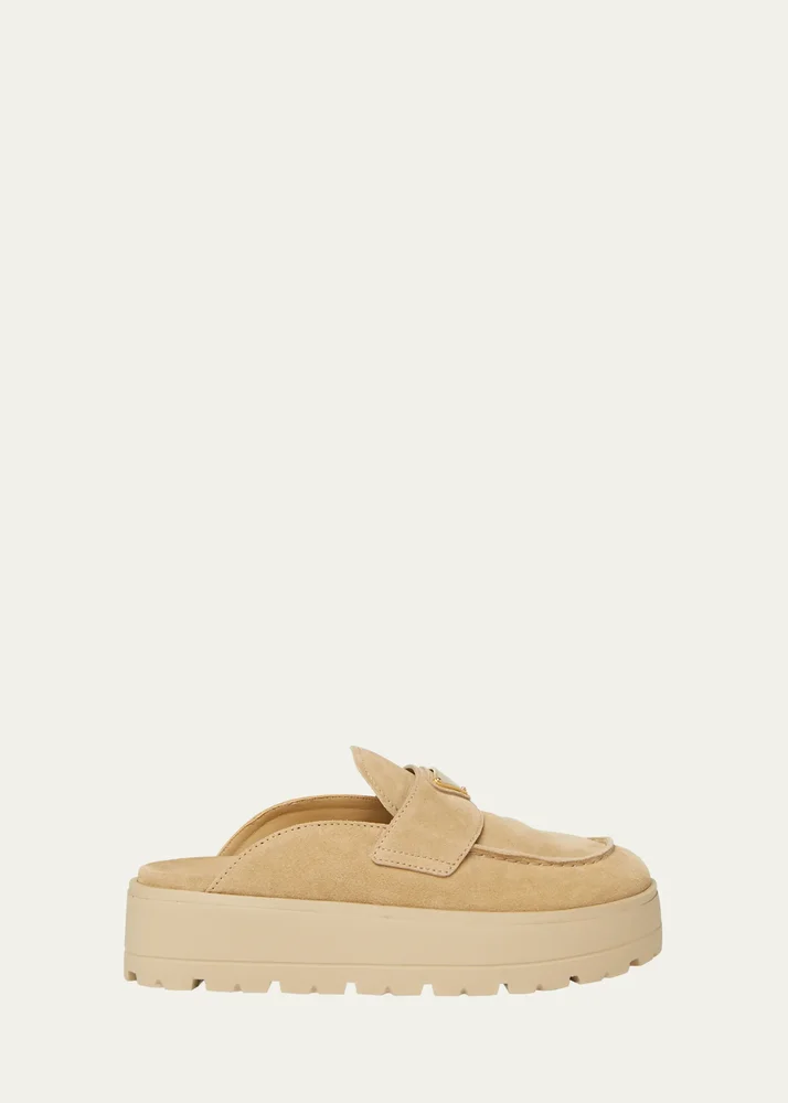 Fussbett Suede Loafer Mules