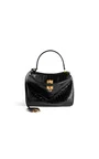Rodeo Mini Croc-Effect Leather Top Handle Bag