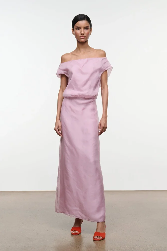 STAUD FALL 2026 LARISSA DRESS | DUSTY PINK