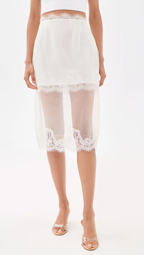 Ophelia Lace Silk Skirt