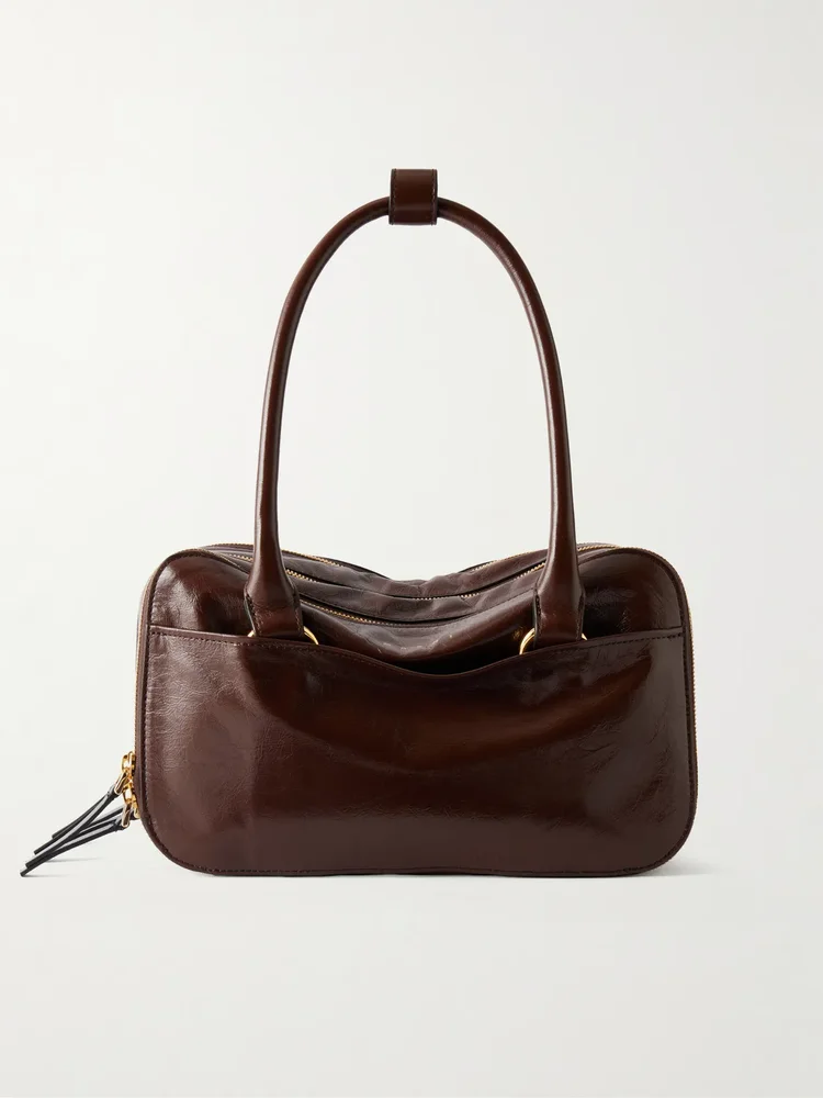 Bauletto small leather tote