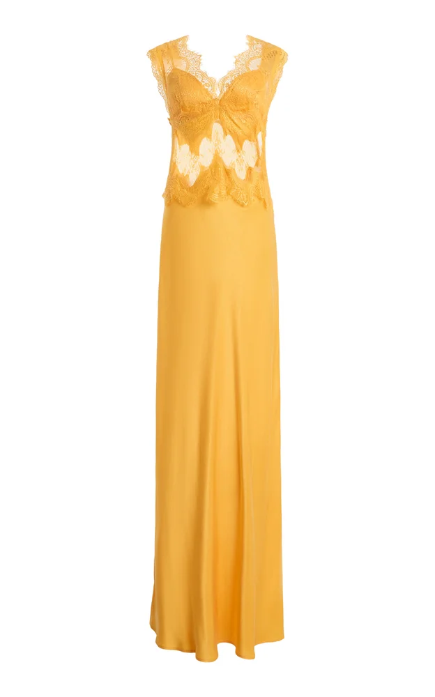 Exclusive Visions Satin Maxi Dress