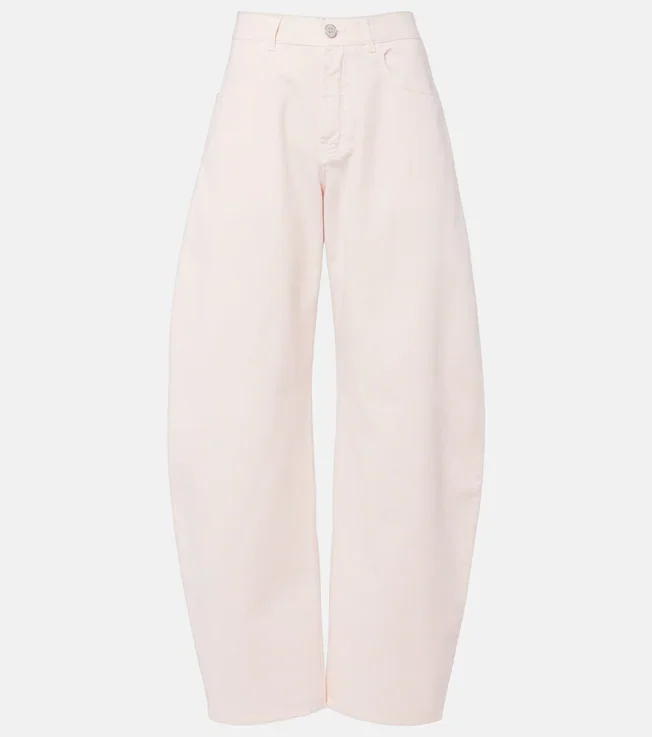 High-rise barrel-leg jeans