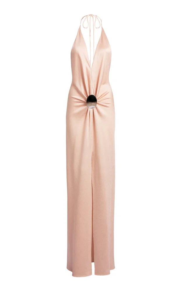 Rowan Silk Maxi Halter Dress