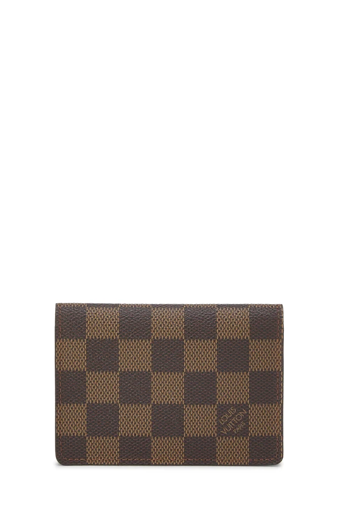 Pre-Owned Damier Ebene Porte 2 Cartes Vertical