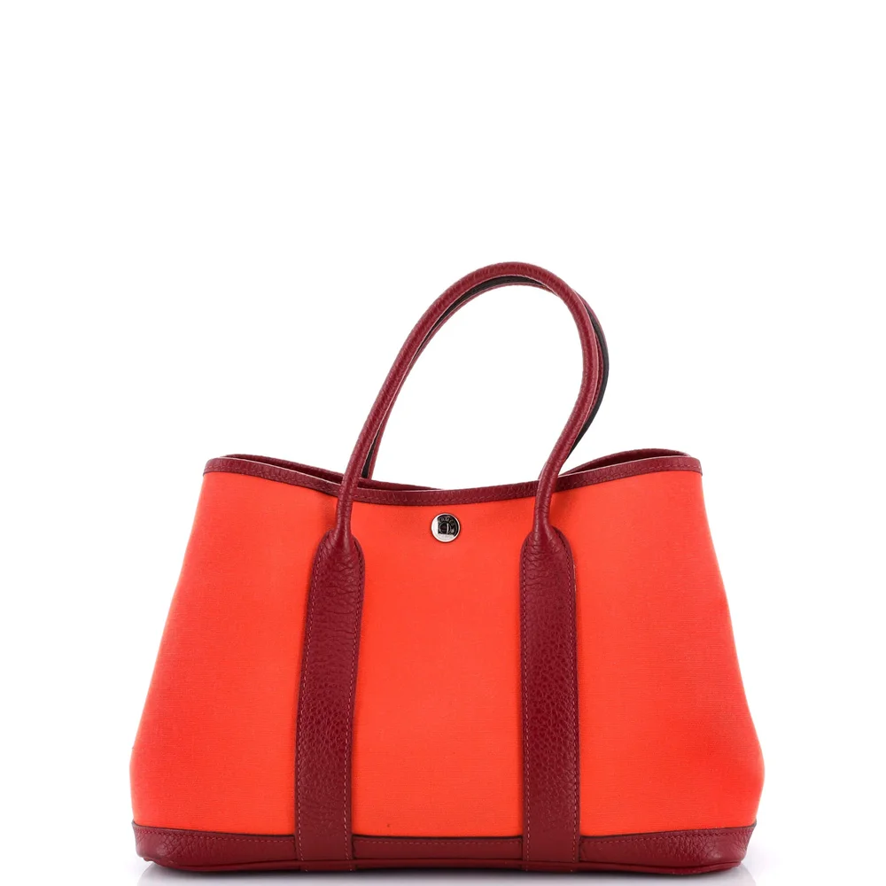 Pre-Owned Garden Party Tote Toile and Leather 30