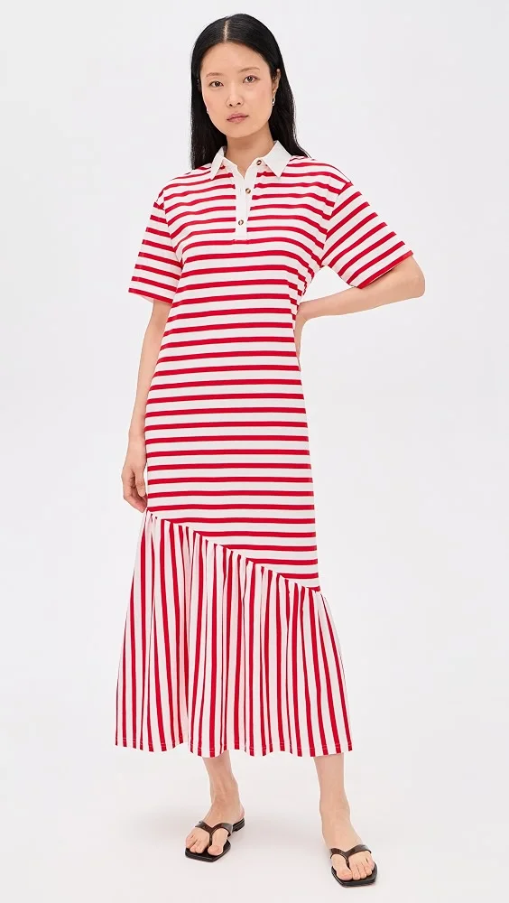 Red Stripe Jersey Dress