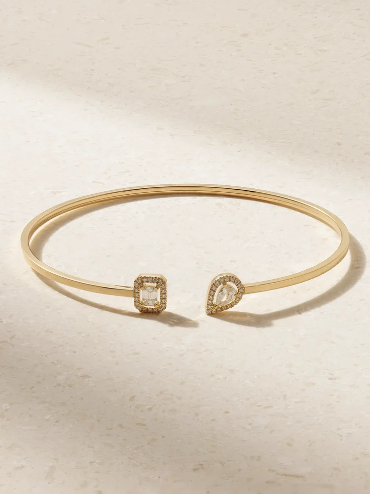 My Twin Toi & Moi 18-karat gold diamond cuff