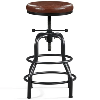 Palmquist Swivel Upholstered Adjustable Height Counter Stool with Metal Frame