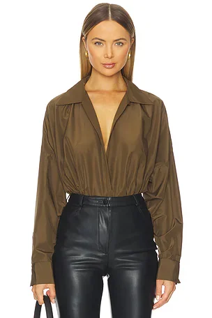 x REVOLVE Super Oversized Boyfriend Shirt Bodysuit