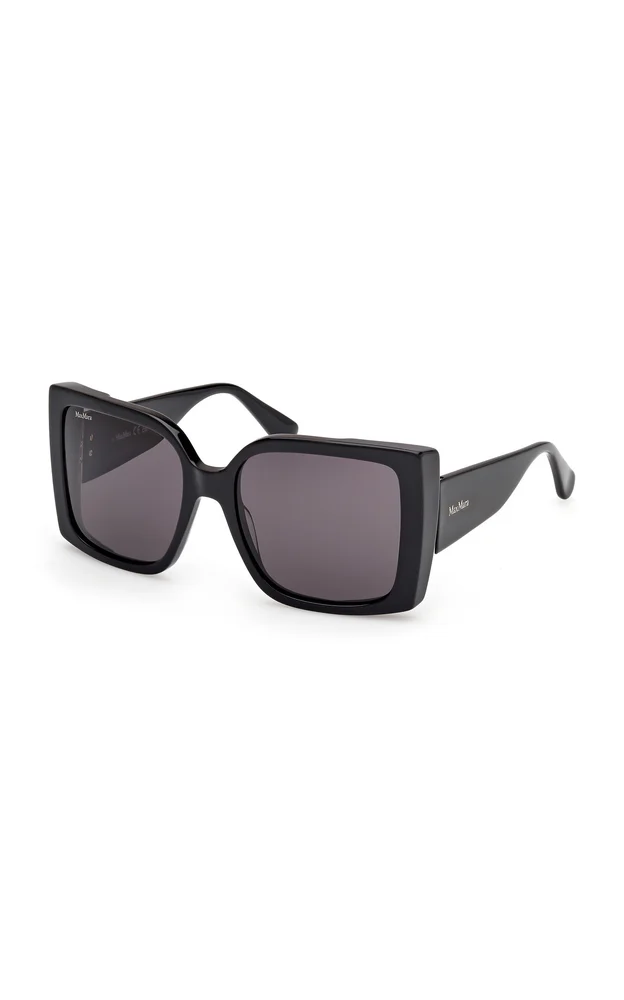 Oversized Square-Frame Acetate Sunglasses