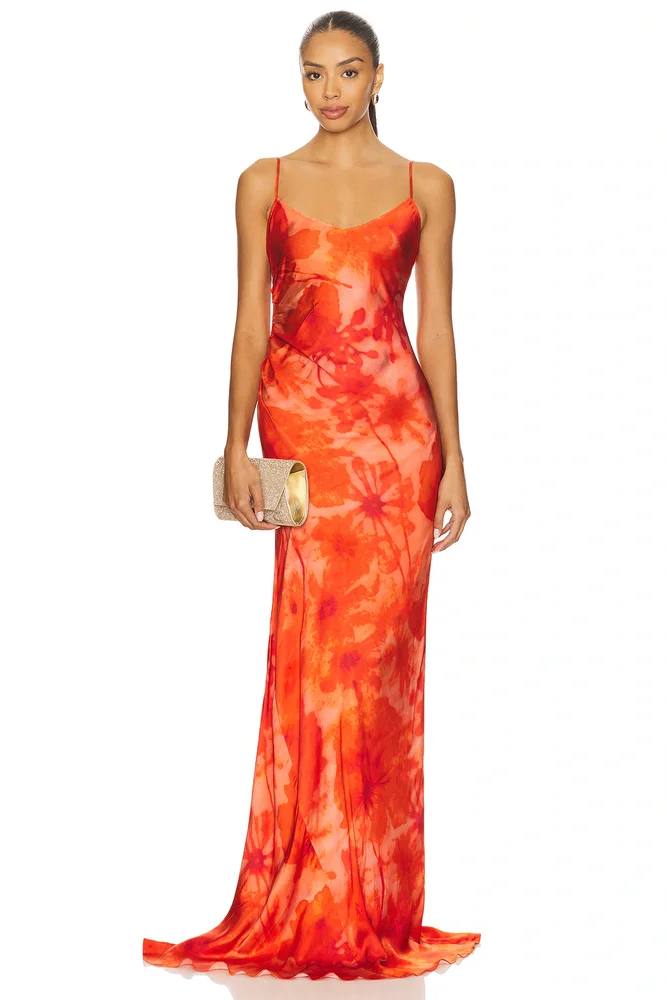 Ruched Slip Gown