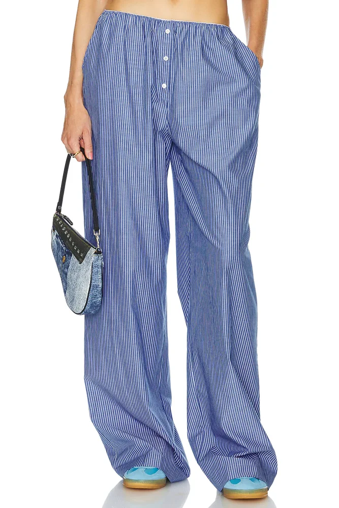 Pinstripe Poplin House Pants