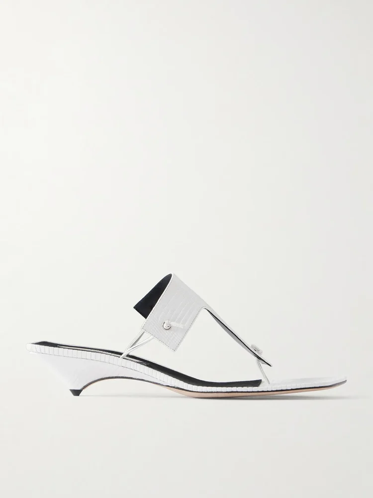 Edge T-Strap 35 lizard-effect thongs