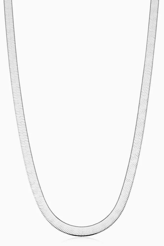 Mirage Herringbone Choker in Sterling Silver