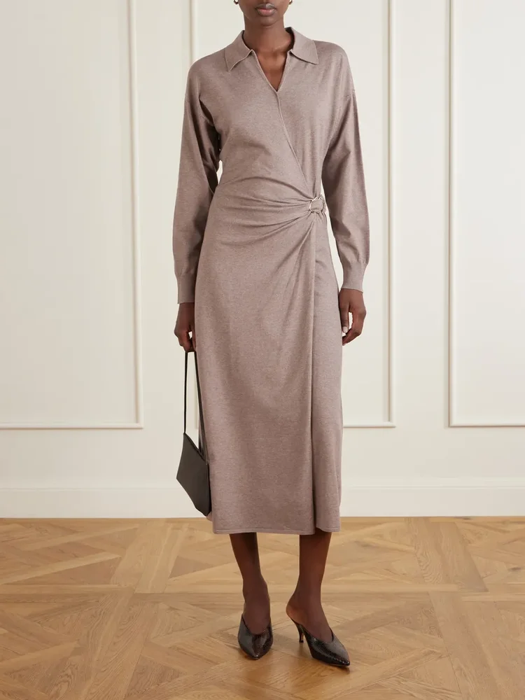 Ellington draped jersey maxi dress