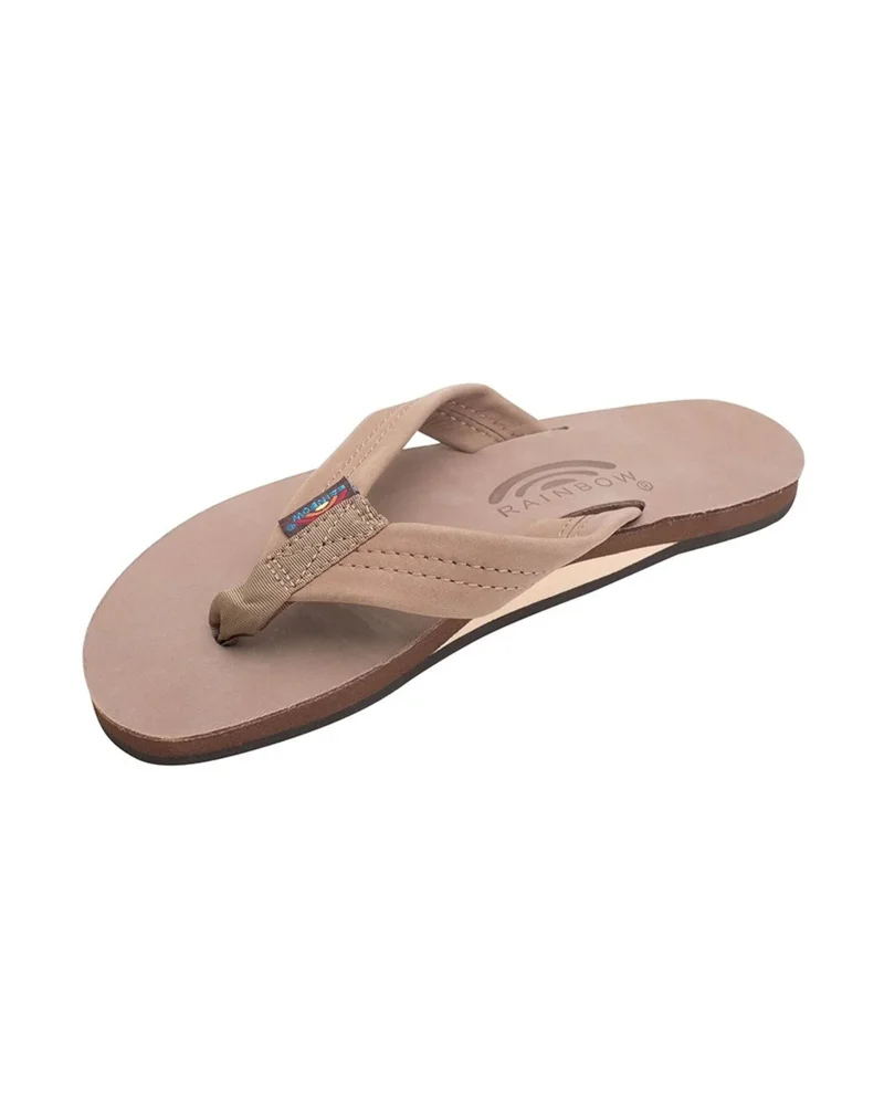 Single Layer Arch Sandals in Dark Brown