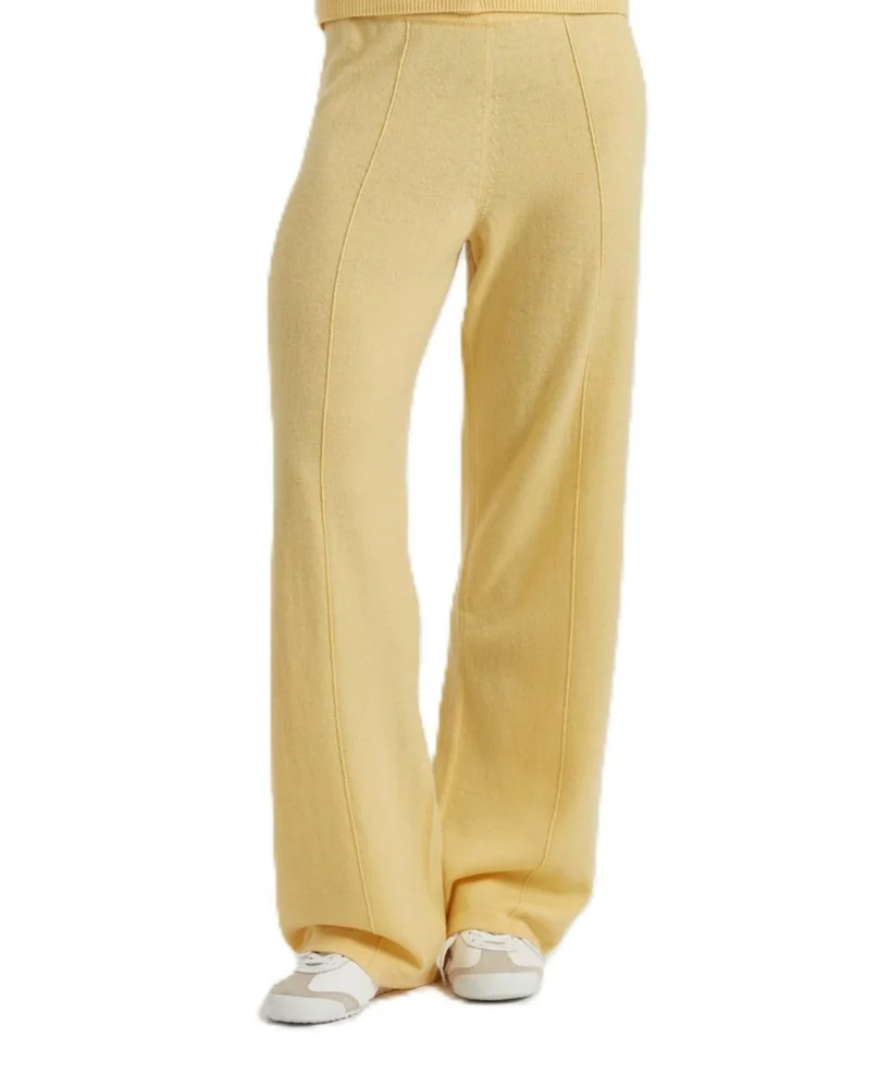 Wool Cashmere Wide Leg Track Sweatpants