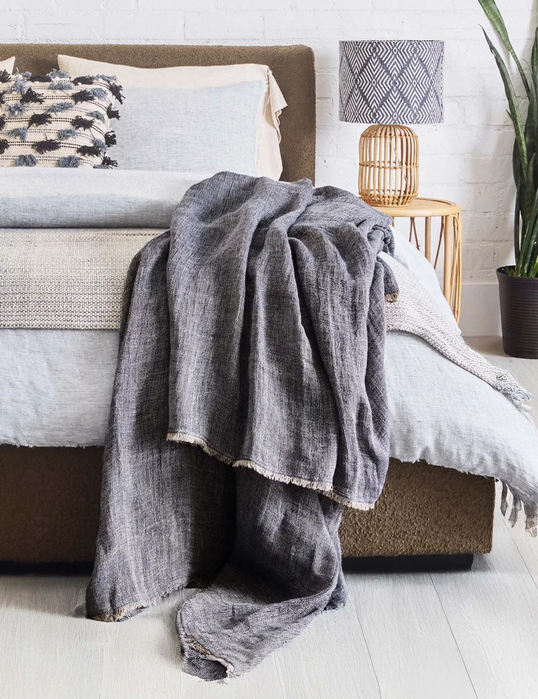 River Oversized Linen Throw
