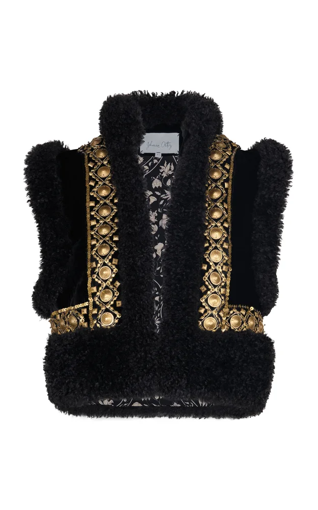 Fearless Silk-Blend Embellished Vest