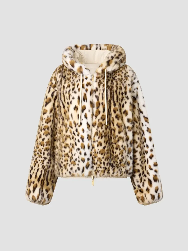 Eaton Cheetah-Print Faux-Fur Jacket