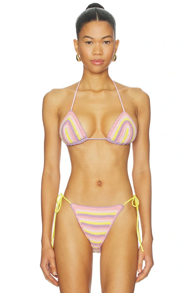 Oli Rainbow Crochet Bikini Top