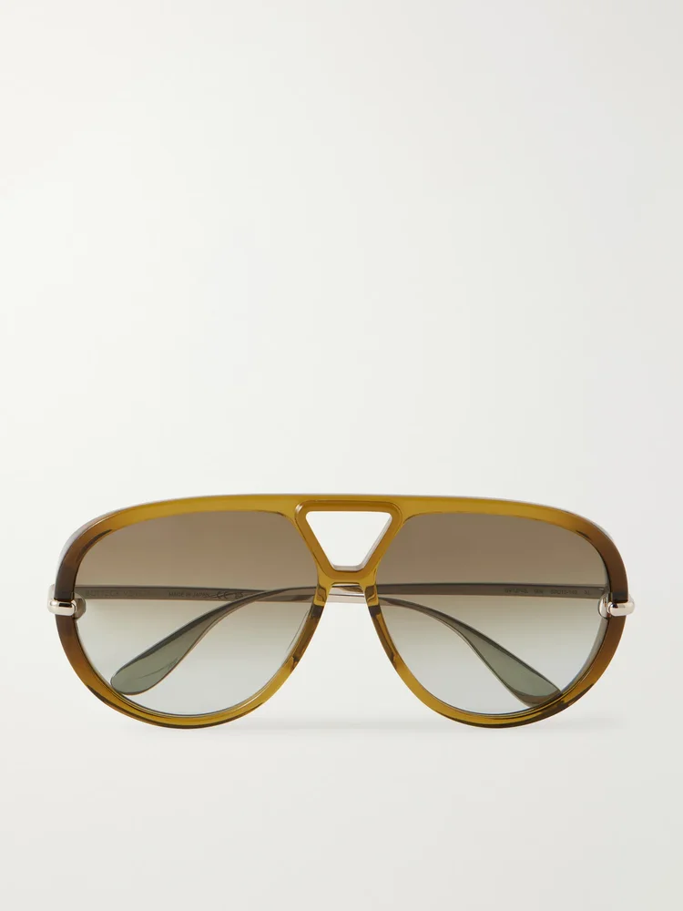 Aviator-style acetate sunglasses