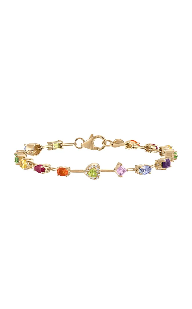 Mini Rock Candy 14K Yellow Gold Diamond Bracelet