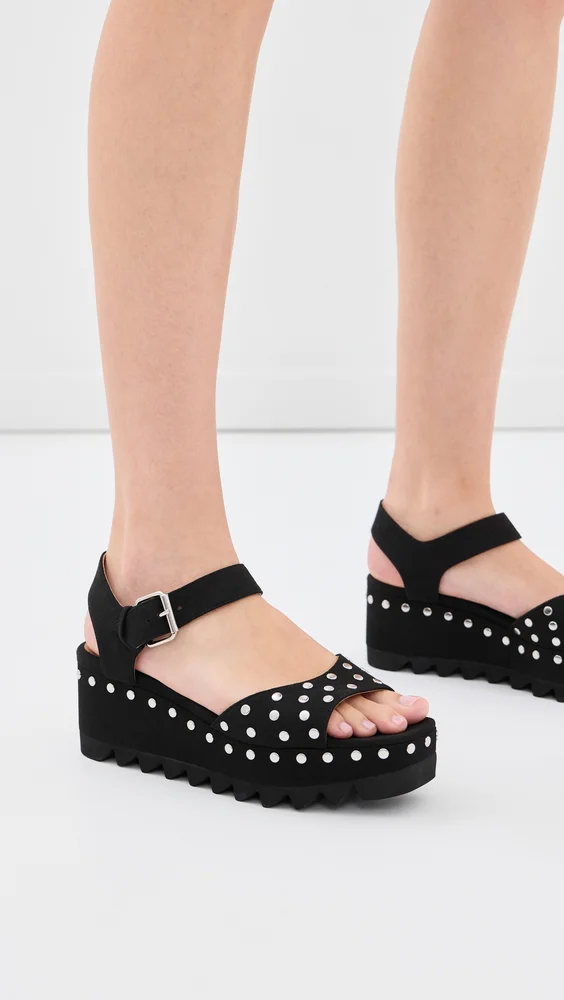 Elyse Alter Suede Sandals with Studs
