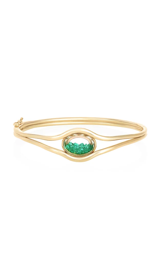 18k Yellow Gold Rastro Bracelet Petite Emerald