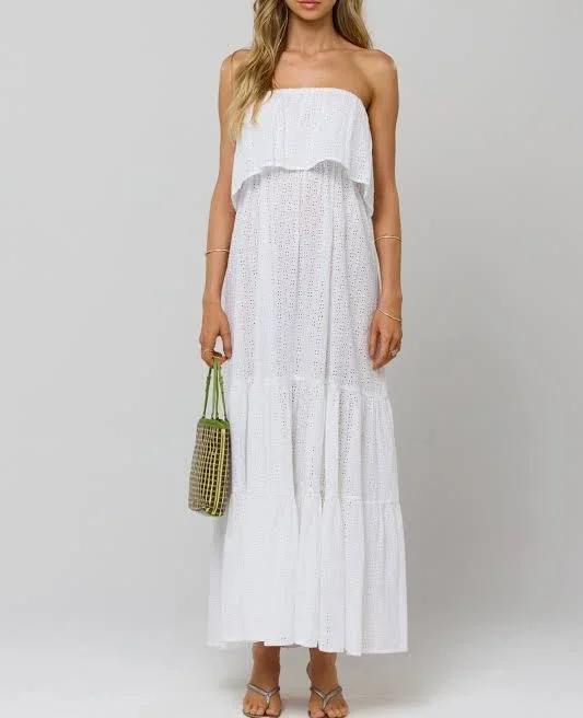 RESA Joni Maxi Dress White Eyelet