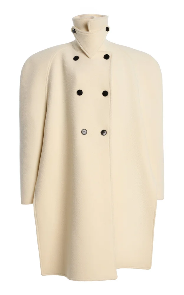 Knot Front Wool Coat