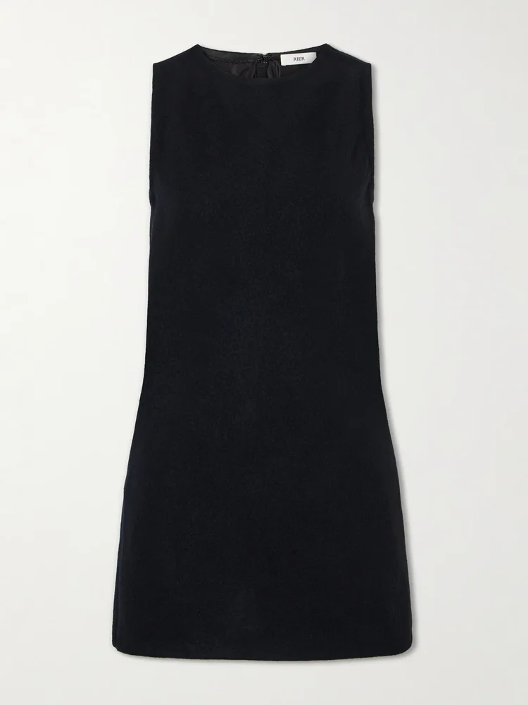 Wool-fleece mini dress