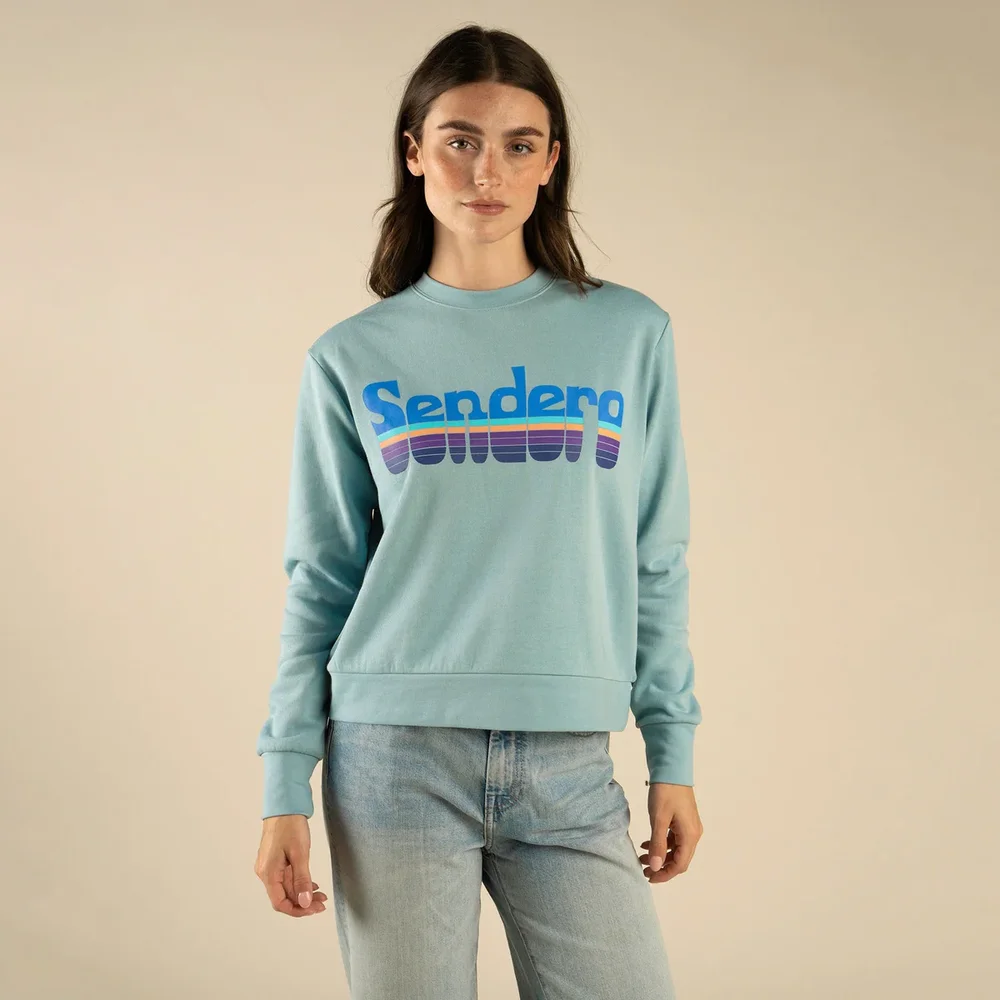 Retro Logo Women's Sweatshirt - Sterling Blue