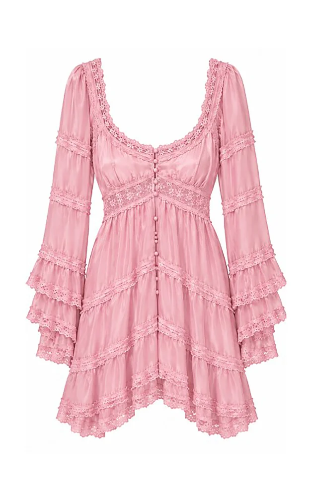 Azeline Haute Habotai Lace Mini Dress
