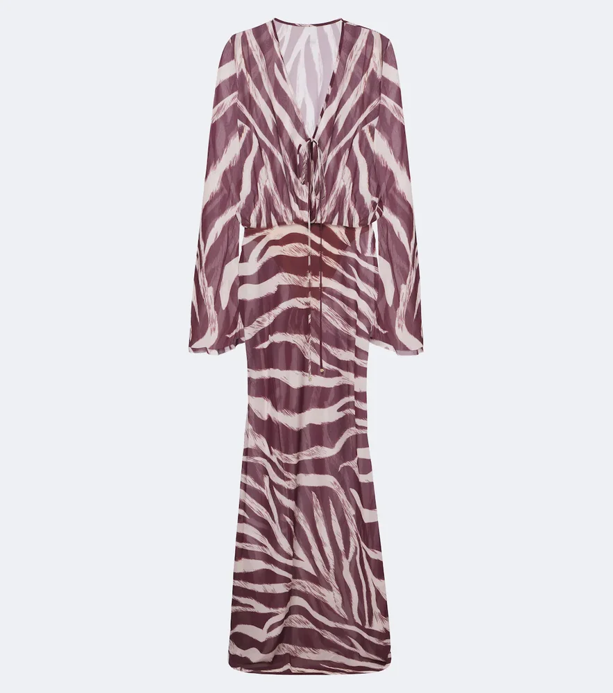 Nema zebra-print maxi dress