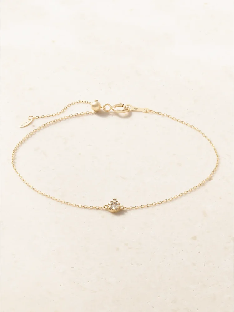 Floating 18-karat gold diamond bracelet