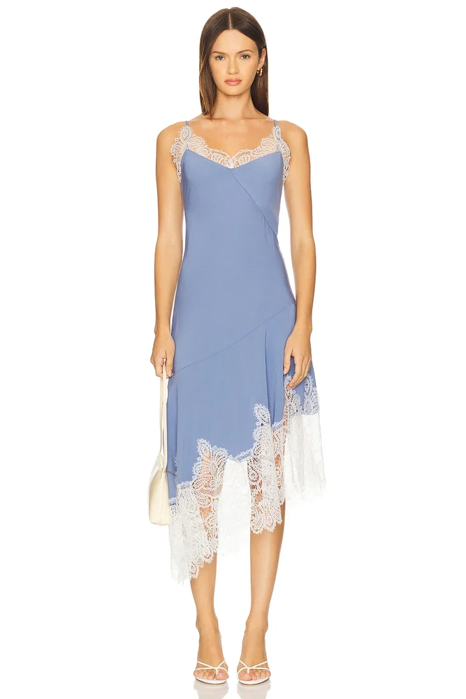 Bias Flare Hem Midi Dress