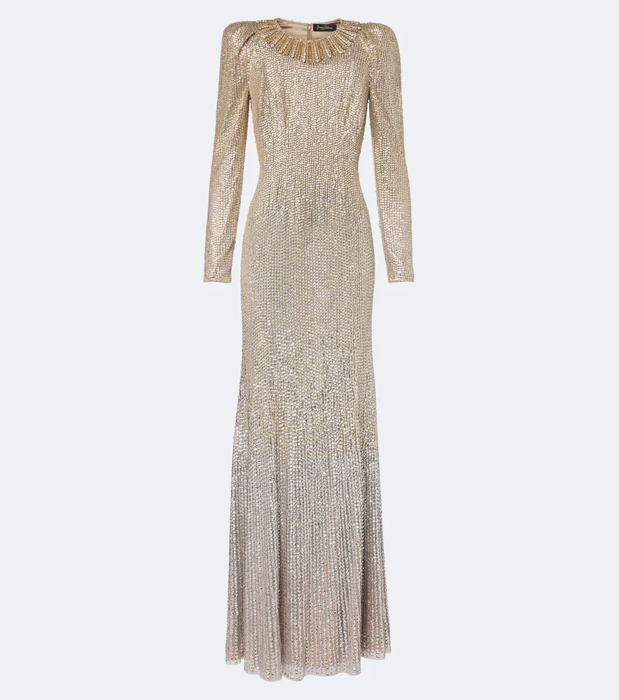 Sisi crystal-embellished gown