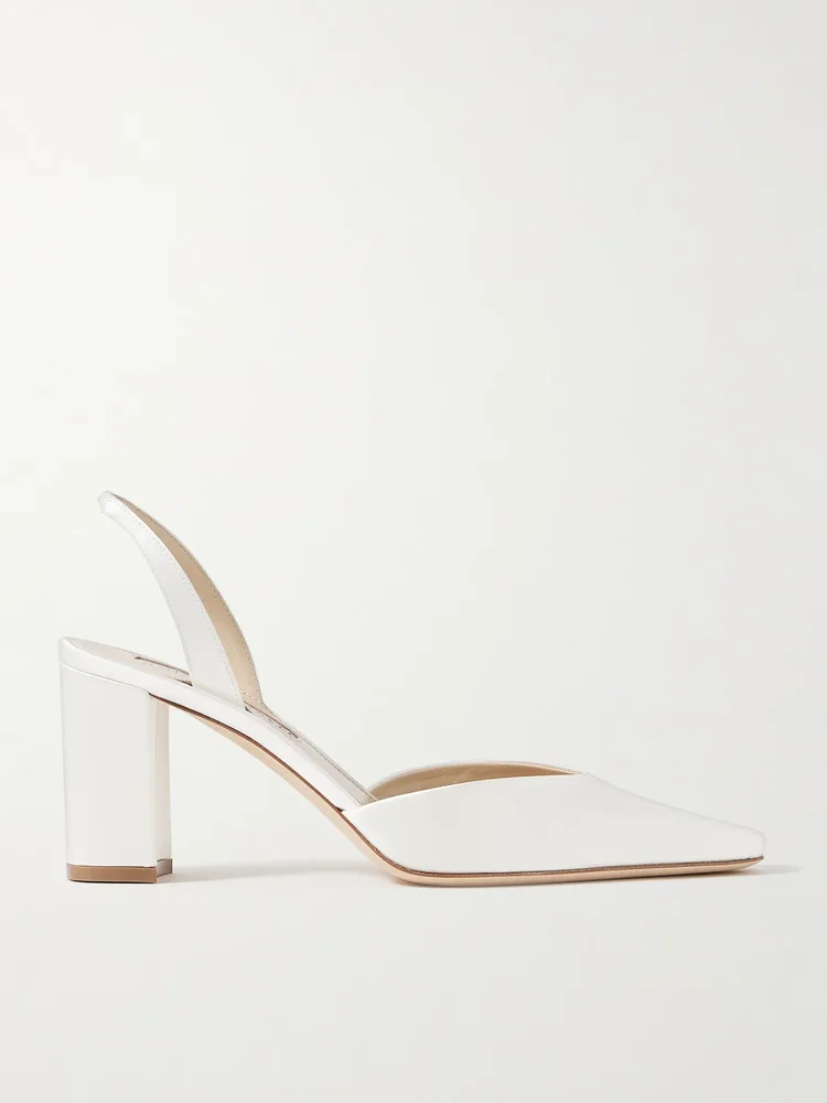 Juno satin slingback pumps
