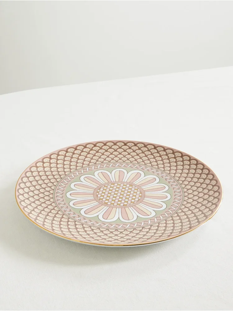 Napoli gold-plated porcelain serving platter