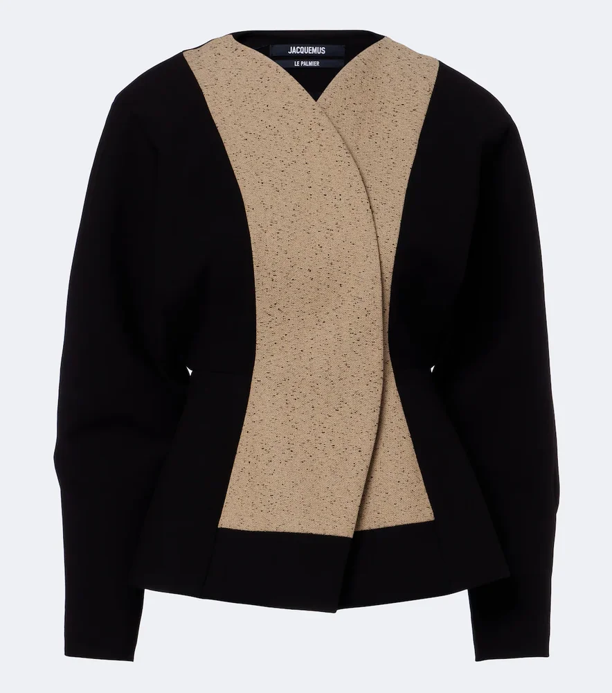 Paloma paneled cotton and wool-blend jacket