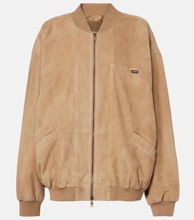 Suede bomber jacket