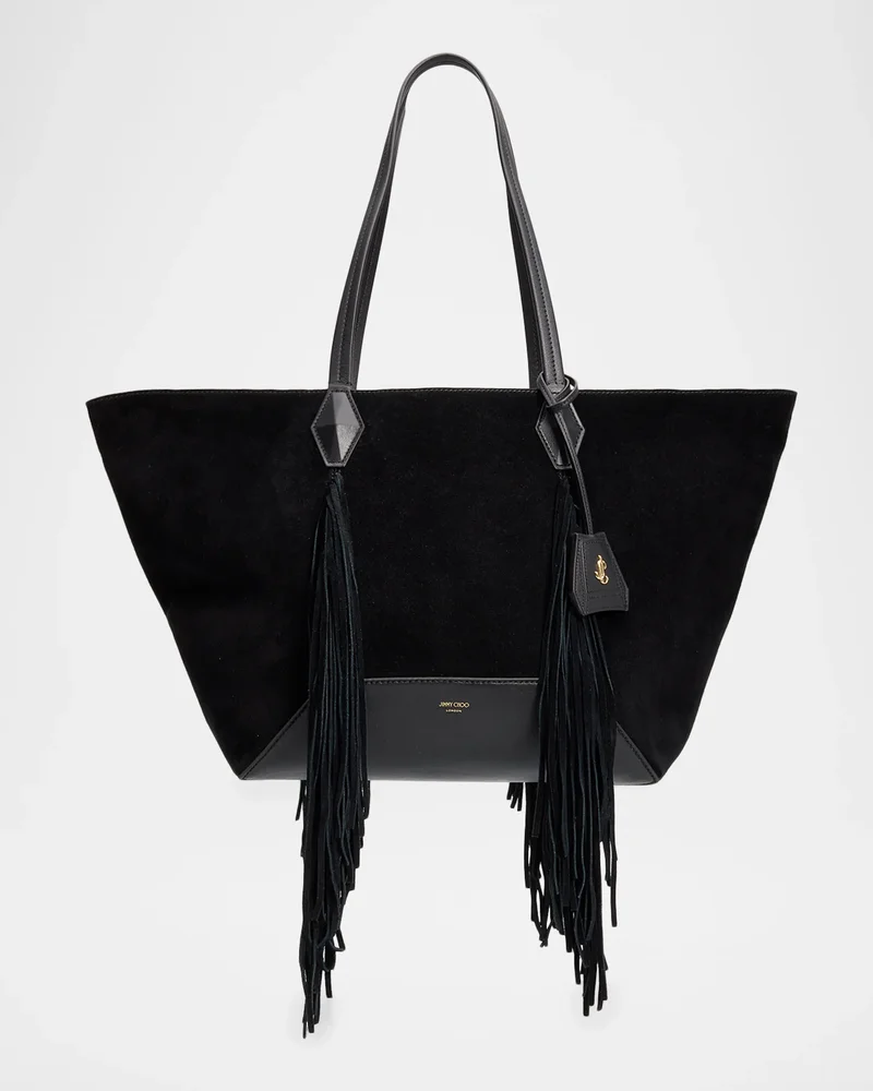 Diamond Medium Fringed Suede Tote Bag