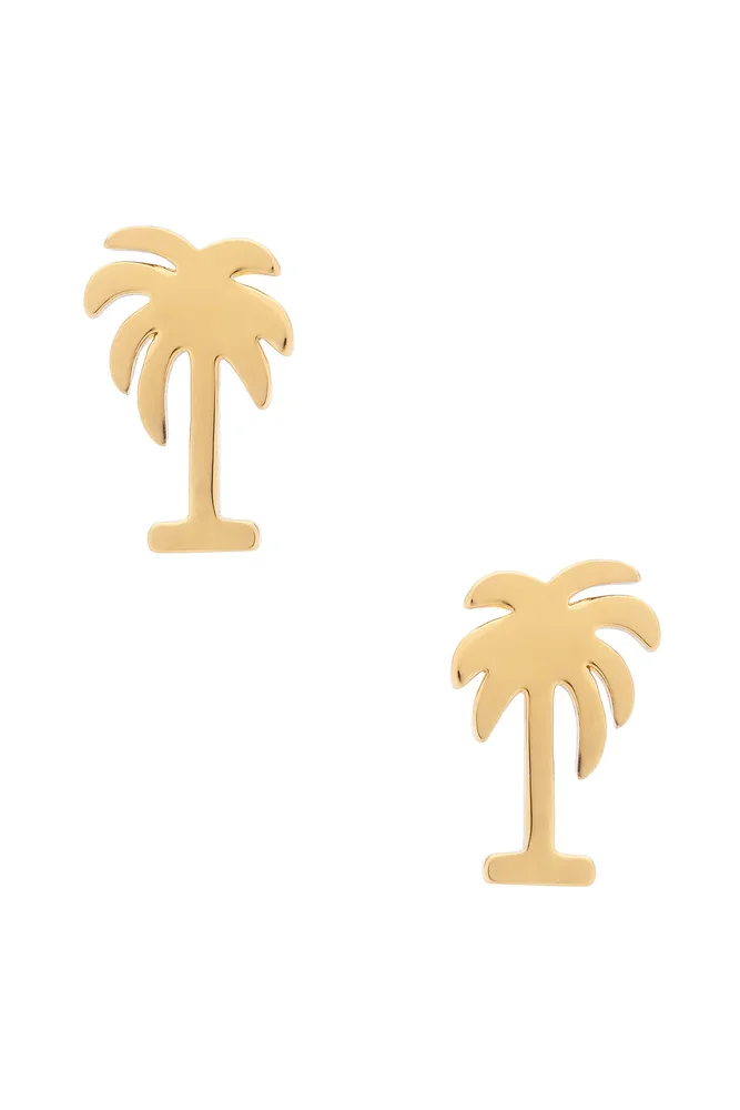 Palm Tree Stud Earrings