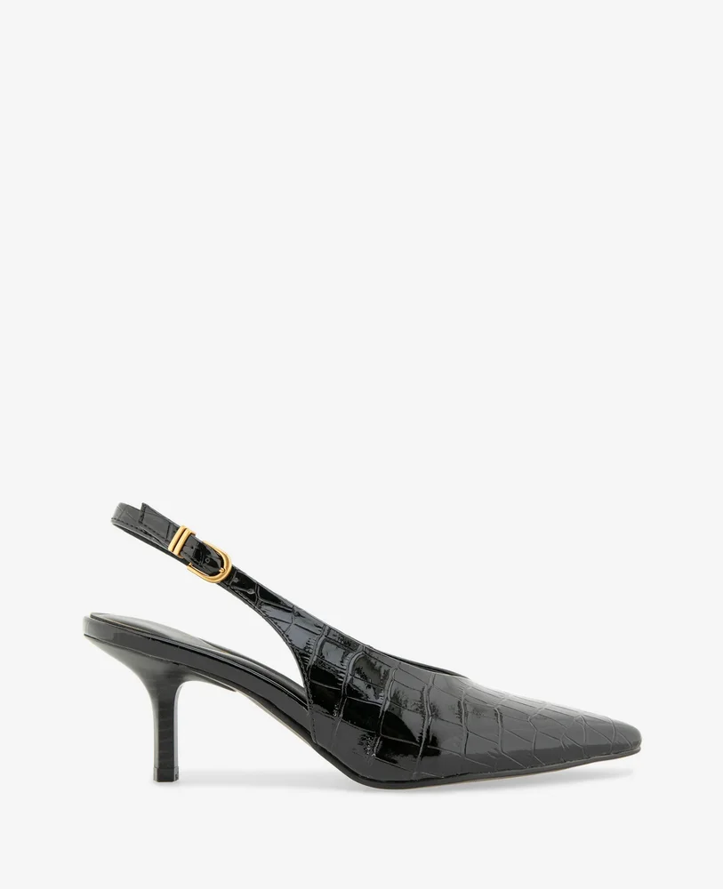 Ulysses Croco Patent Slingback Heel