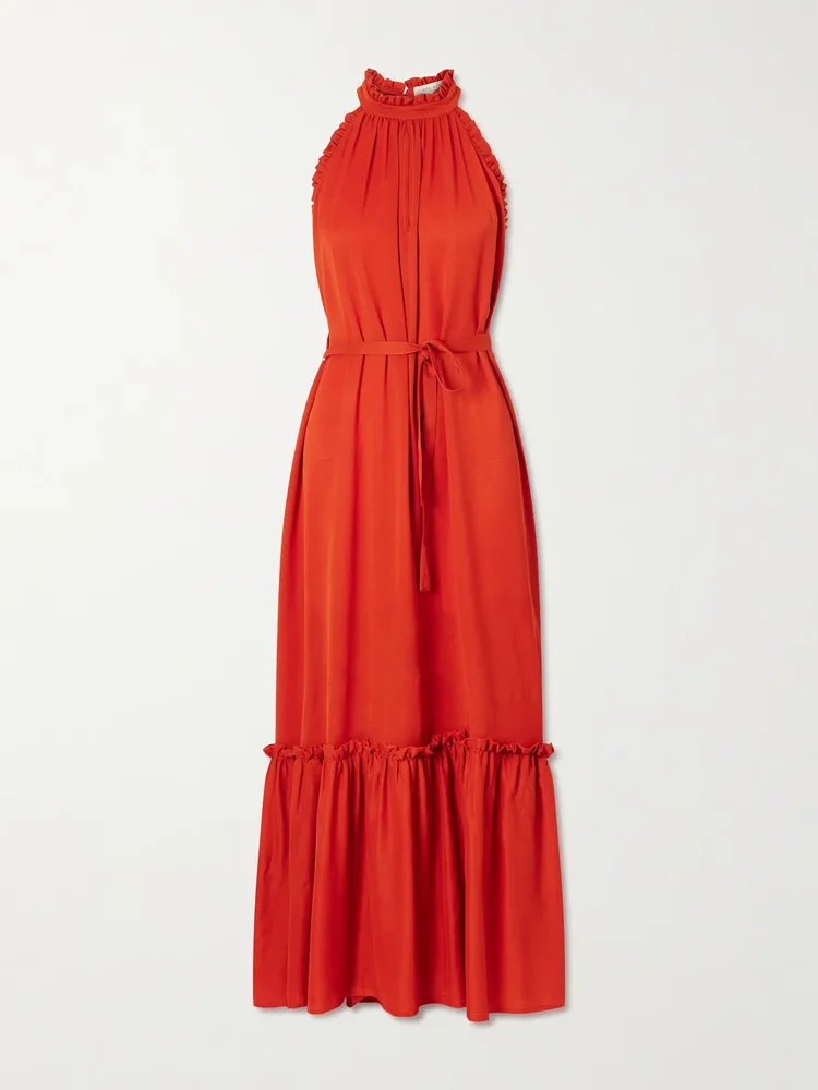 May silk crepe maxi dress